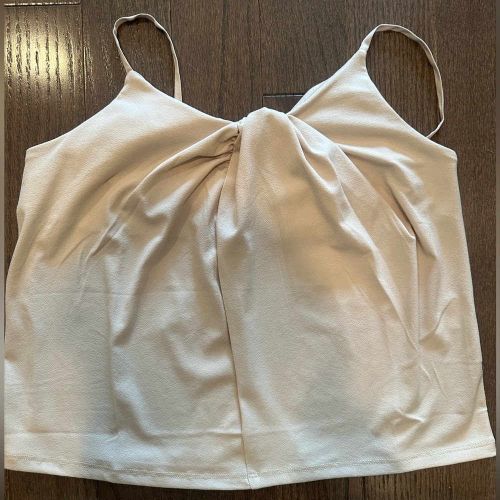 Banana Republic White Twist Front Camisole Top